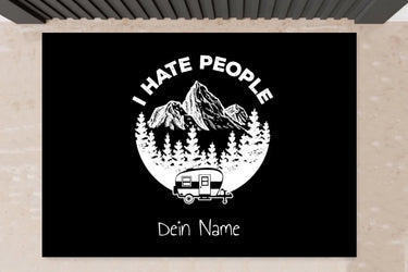Personalisierte Fußmatte - Ich hasse Menschen